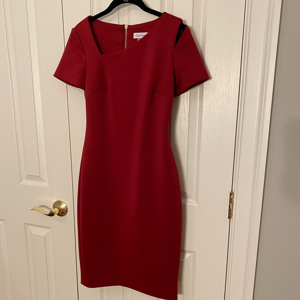 Burgundy Calvin Klein dress